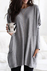 Casual Solid Split Joint Pocket V Neck Tops(4 Colors)